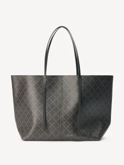 By Malene Birger Bags^Abi Printed Tote Bag Dark Chokolate