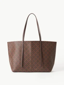 By Malene Birger Bags^Abigail Printed Tote Bag Dark Brown