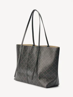 By Malene Birger Bags^Abigail Printed Tote Bag Dark Chokolate