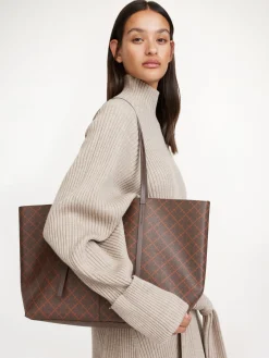 By Malene Birger Bags^Abigail Printed Tote Bag Dark Brown
