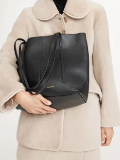 By Malene Birger Bags^Abilso Leather Tote Bag Black