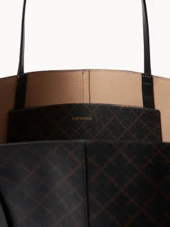 By Malene Birger Bags^Abrille Printed Tote Bag Dark Chokolate