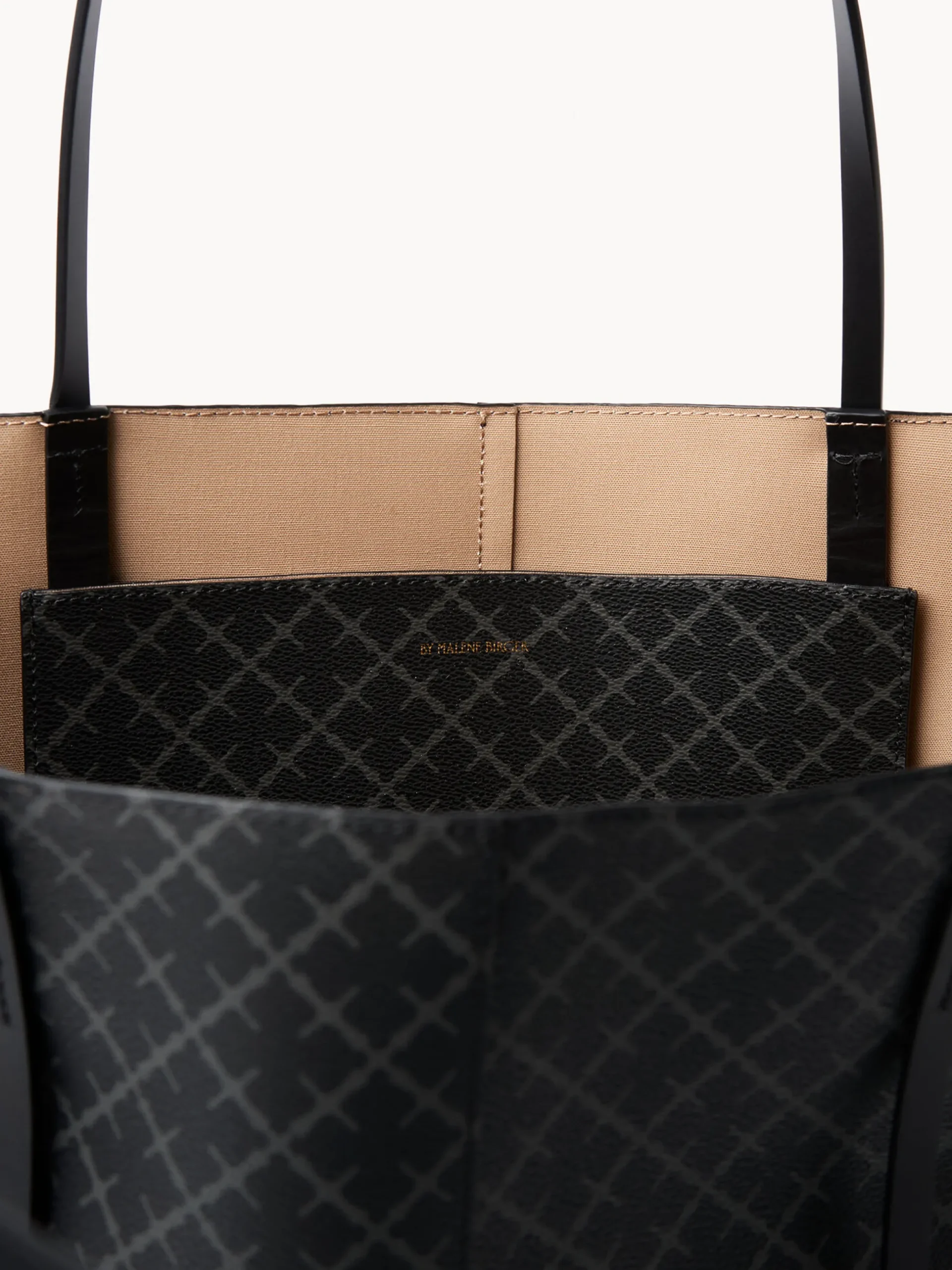 By Malene Birger Bags^Abrille Printed Tote Bag Charcoal
