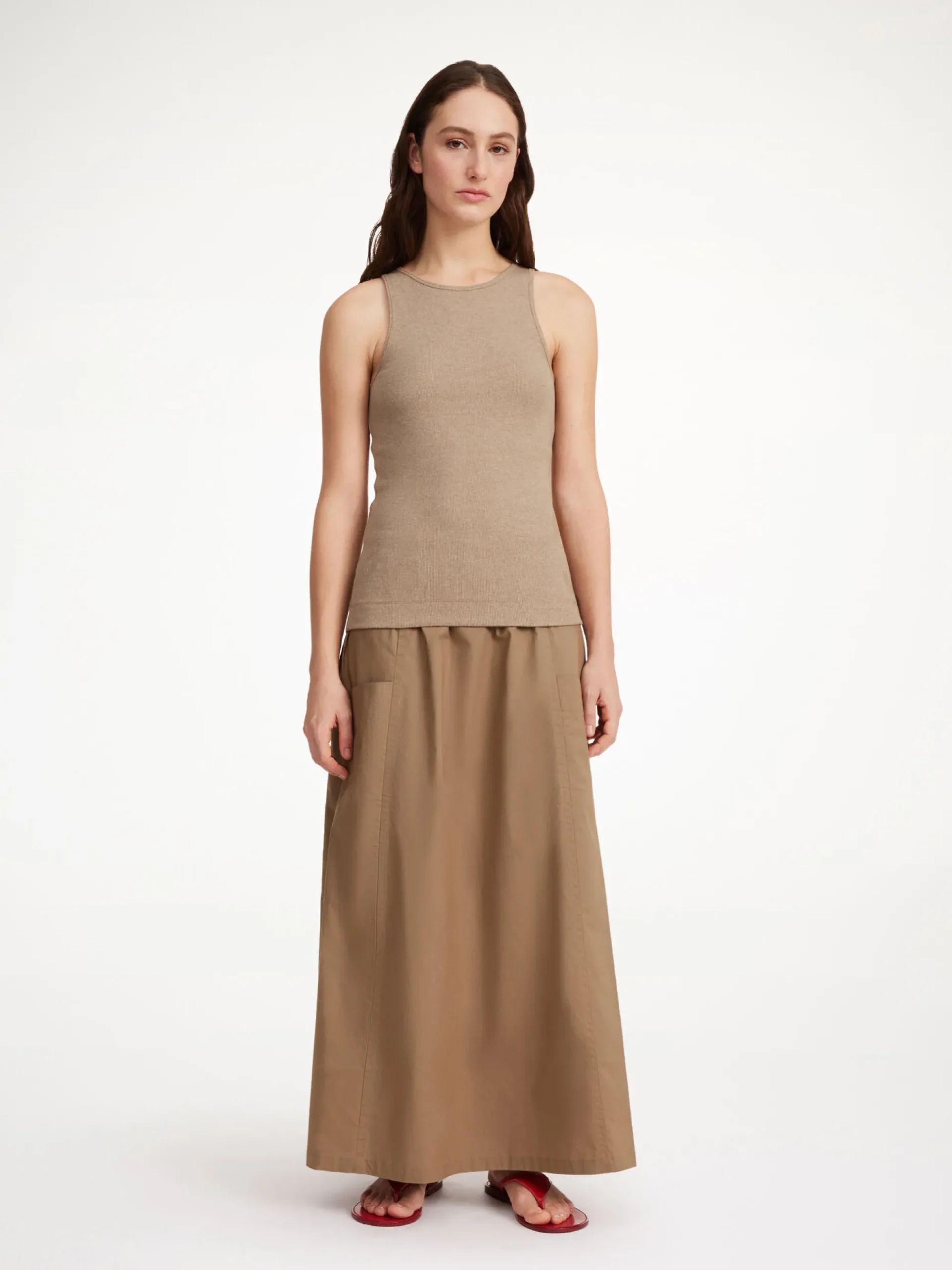 By Malene Birger Tops^Amani Organic Cotton Tank Top Nomad