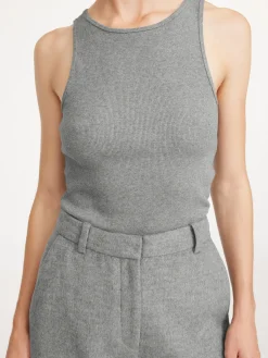 By Malene Birger Tops^Amani Organic Cotton Tank Top Grey Melange
