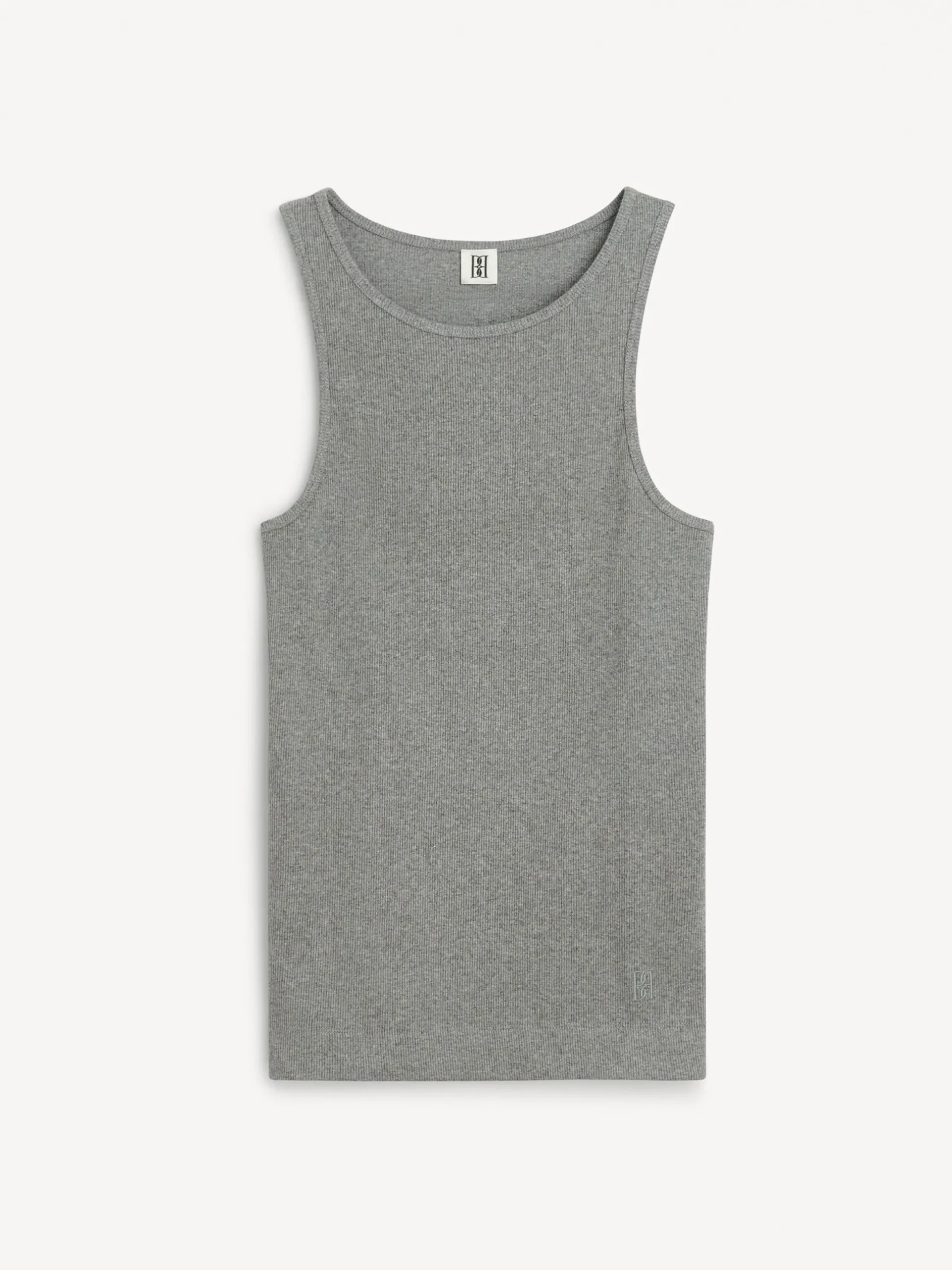 By Malene Birger Tops^Amani Organic Cotton Tank Top Grey Melange