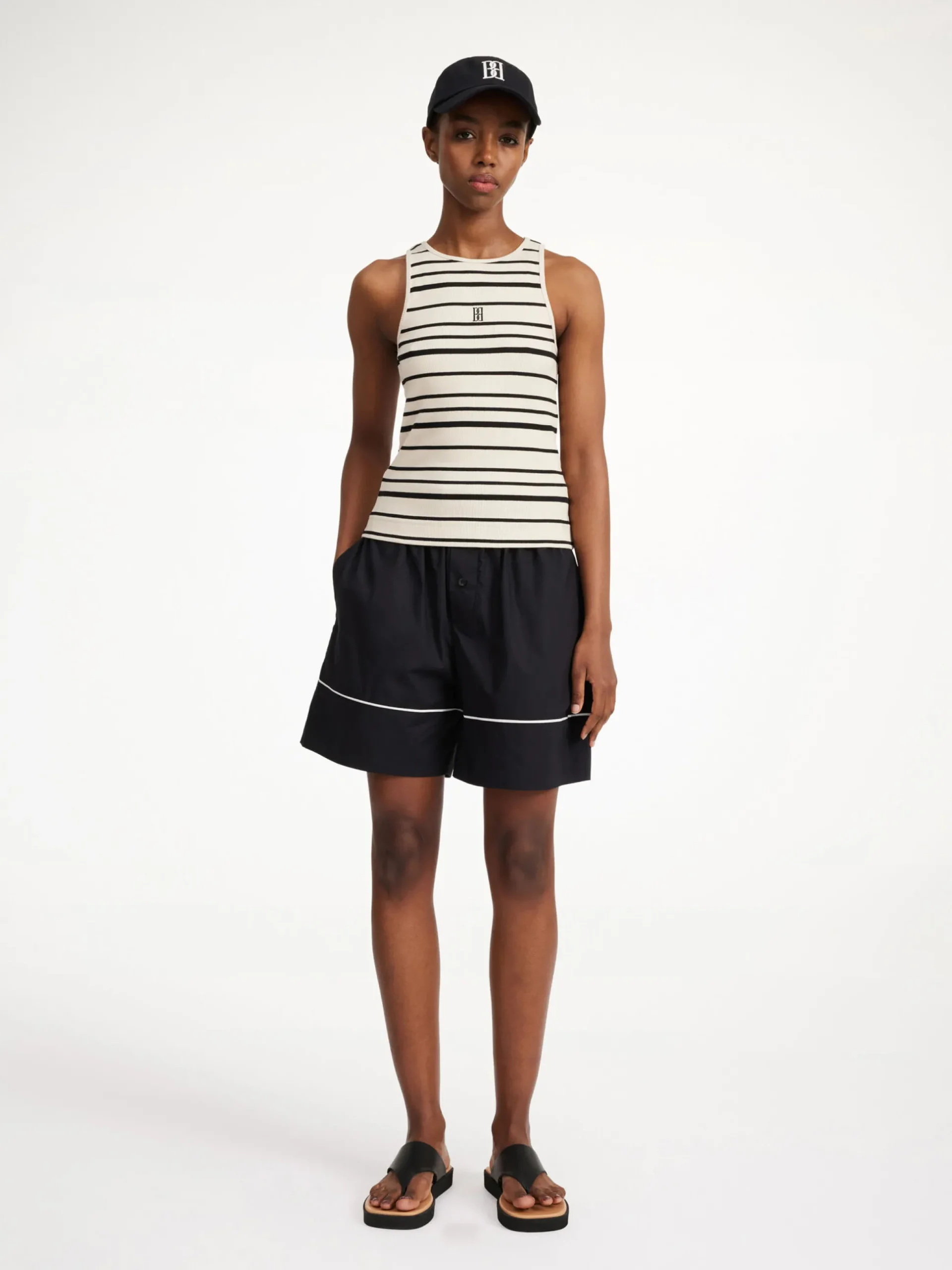 By Malene Birger Tops^Amanias Tank Top Black stripe