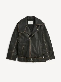 By Malene Birger Coats & Jackets^Beatrisse Leather Jacket Black