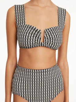 By Malene Birger Swimwear^Belira Bikini Top Black monogram