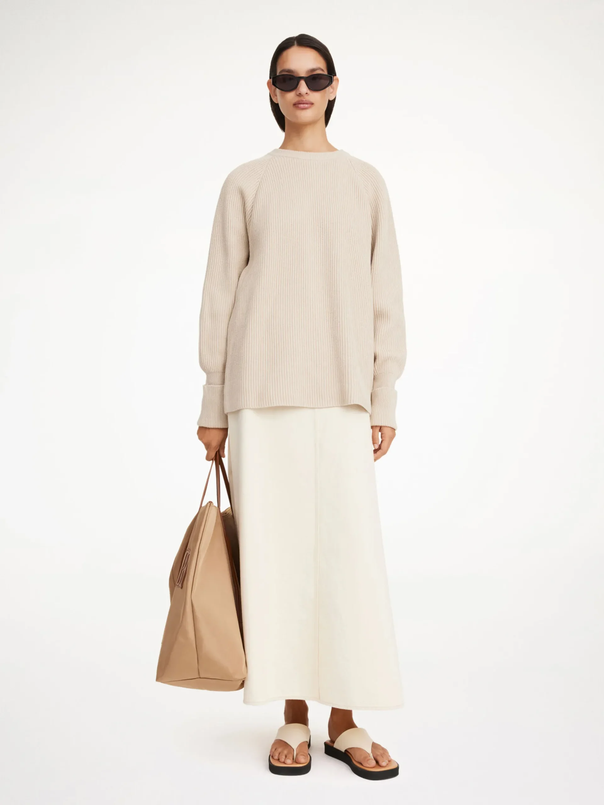 By Malene Birger Knitwear^Bilea Organic Cotton Sweater Oyster Gray