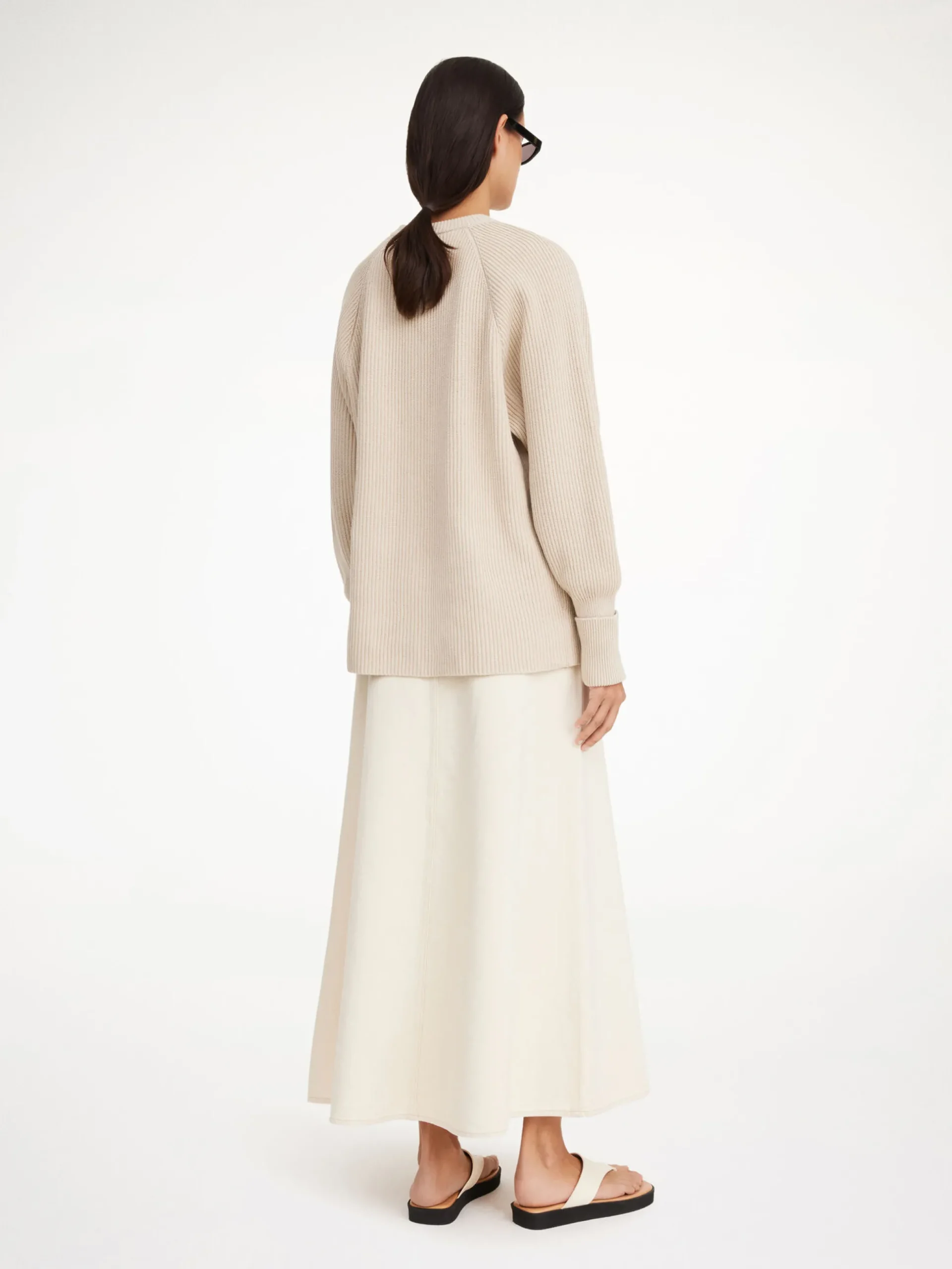 By Malene Birger Knitwear^Bilea Organic Cotton Sweater Oyster Gray