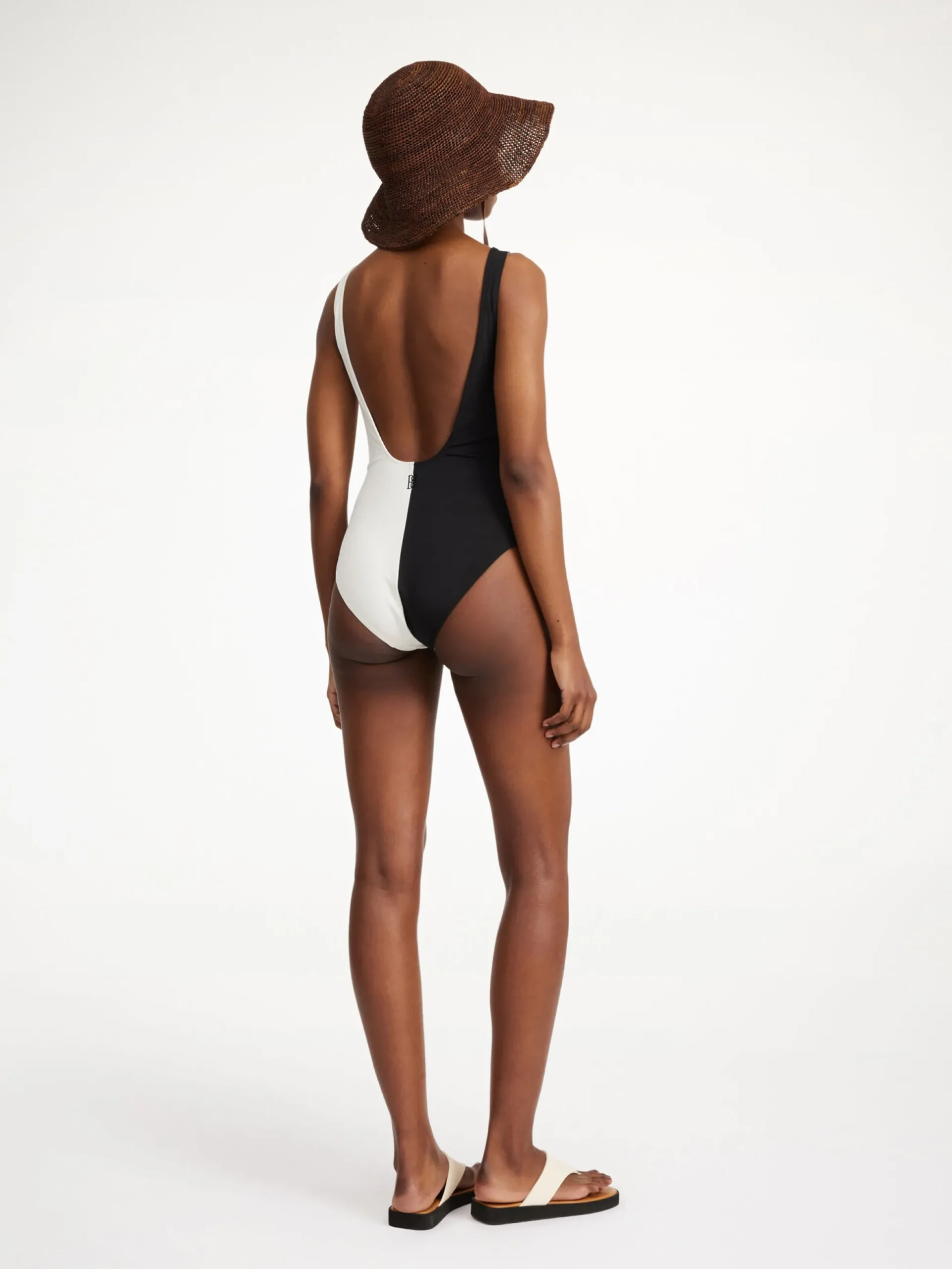 By Malene Birger Swimwear^Bonday Swimsuit Block stripe black white