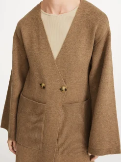 By Malene Birger Knitwear^Carlyn Wool Cardigan Tobacco Brown