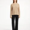 By Malene Birger Knitwear^Cierra Ribbed Sweater Twill Beige