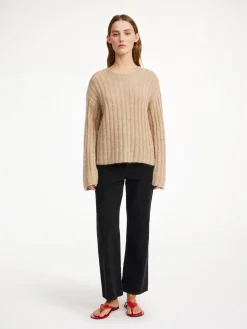 By Malene Birger Knitwear^Cierra Ribbed Sweater Twill Beige