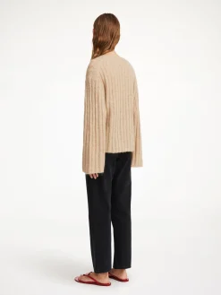 By Malene Birger Knitwear^Cierra Ribbed Sweater Twill Beige