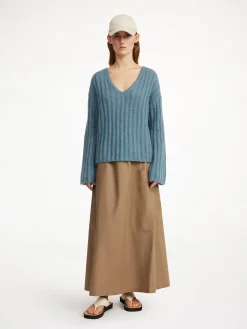 By Malene Birger Knitwear^Cimone Ribbed Sweater Cool Water