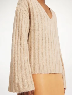 By Malene Birger Knitwear^Cimone Ribbed Sweater Twill Beige