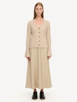 By Malene Birger Knitwear^Cirane Ribbed Cardigan Twill Beige