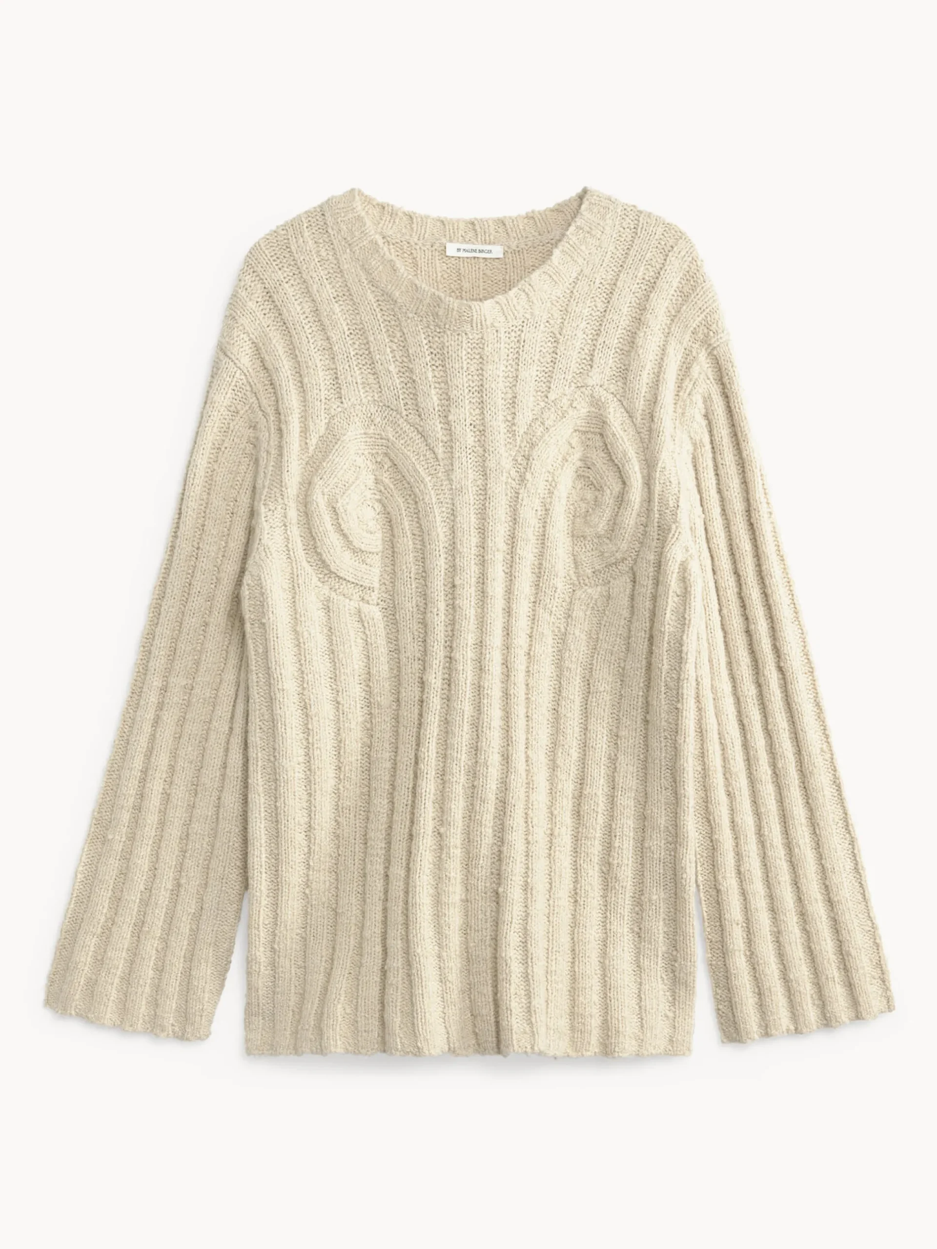 By Malene Birger Knitwear^Cirra Ribbed Sweater Oyster Gray