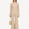 By Malene Birger Knitwear^Cyrema Ribbed Wool Sweater Twill Beige