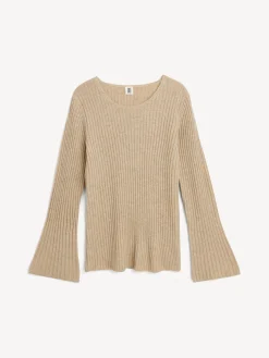 By Malene Birger Knitwear^Cyrema Ribbed Wool Sweater Twill Beige