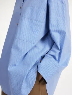 By Malene Birger Shirts & Blouses^Derris Organic Cotton Shirt Mini check blue