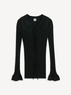 By Malene Birger Knitwear^Devora Rib-knit Cardigan Black