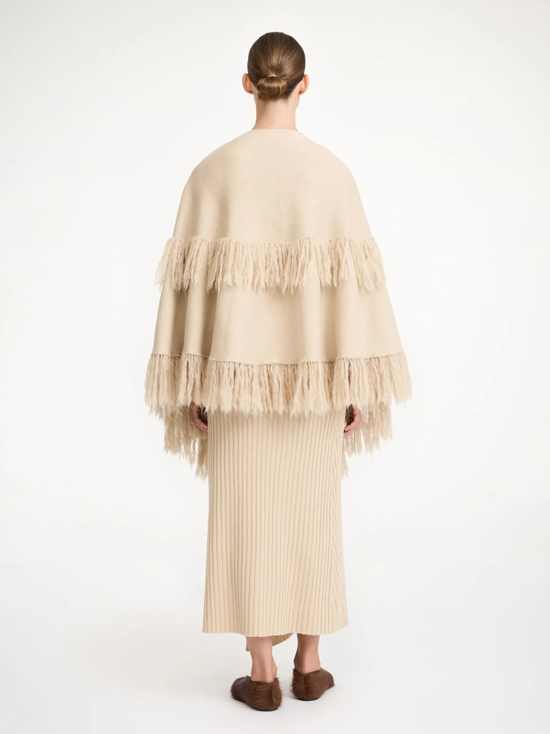 By Malene Birger Knitwear | Coats & Jackets^Dixi Wool Poncho Old Beige