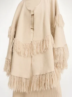 By Malene Birger Knitwear | Coats & Jackets^Dixi Wool Poncho Old Beige