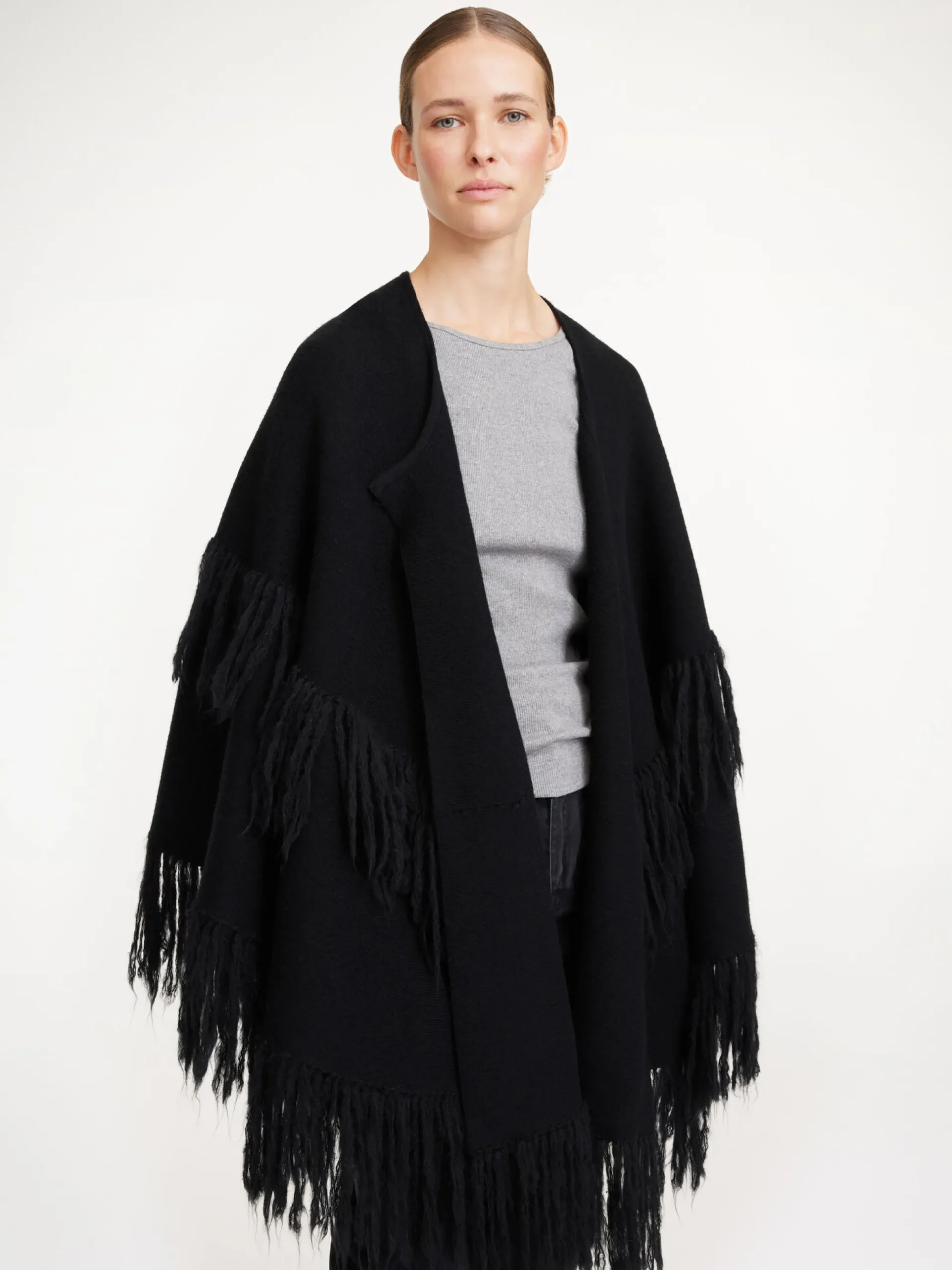 By Malene Birger Knitwear | Coats & Jackets^Dixi Wool Poncho Black