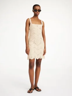 By Malene Birger Knitwear | Dresses^Falla Crochet Mini Dress Oyster Gray