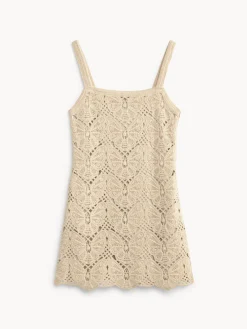 By Malene Birger Knitwear | Dresses^Falla Crochet Mini Dress Oyster Gray