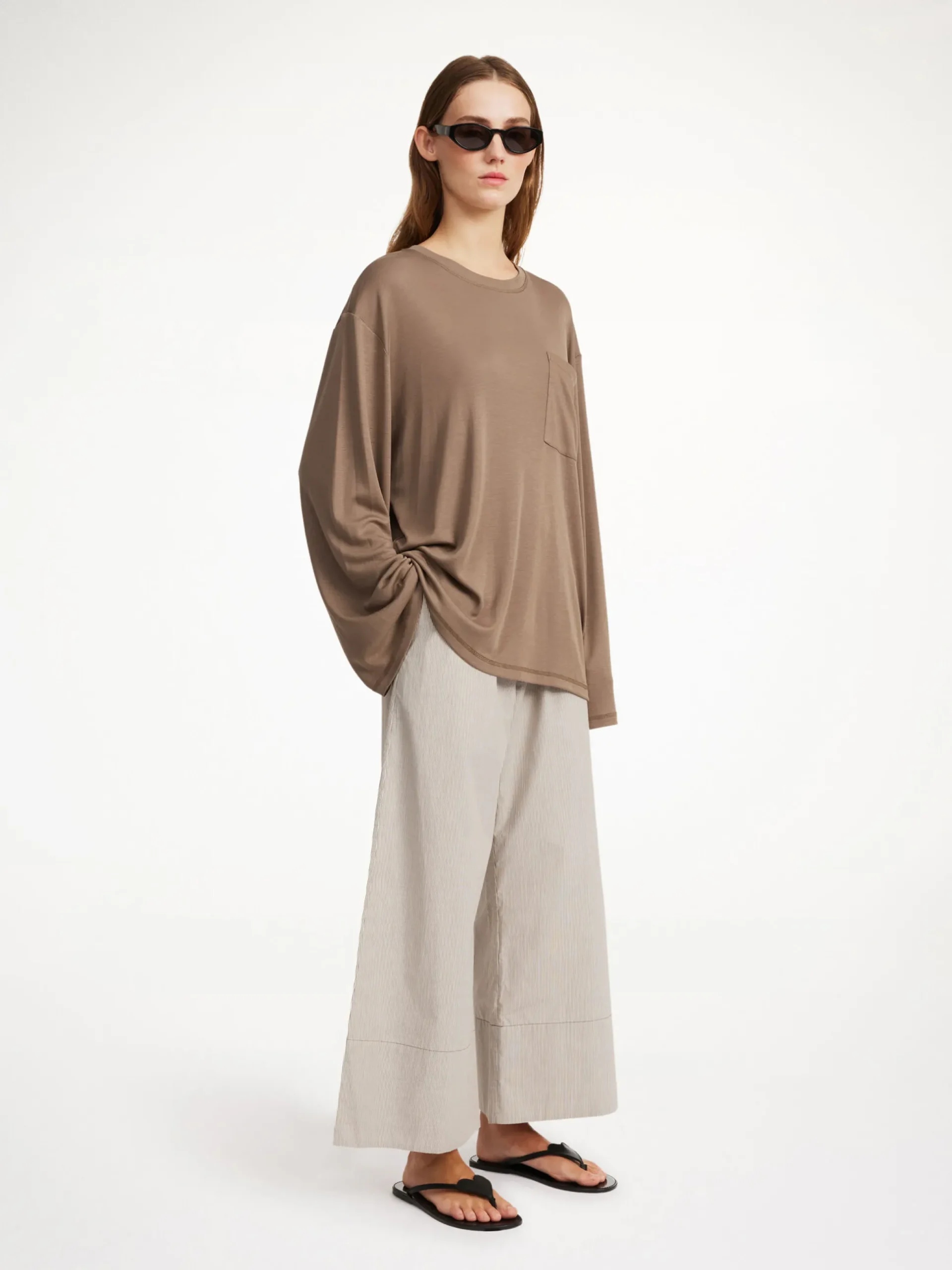 By Malene Birger Tops^Fayeh Oversized Longsleeve Shitake