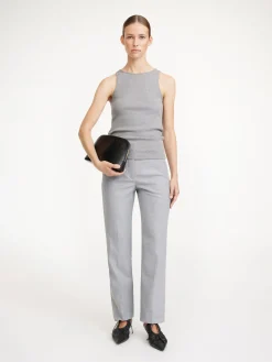 By Malene Birger Trousers^Igda Straight-leg Trousers Grey Melange
