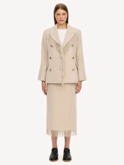 By Malene Birger Blazers^Iggie Fringed Blazer Mojave Desert