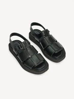 By Malene Birger Shoes^Kleva Leather Sandals Black