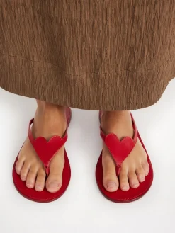 By Malene Birger Shoes^Ladina Leather Sandals Jester Red