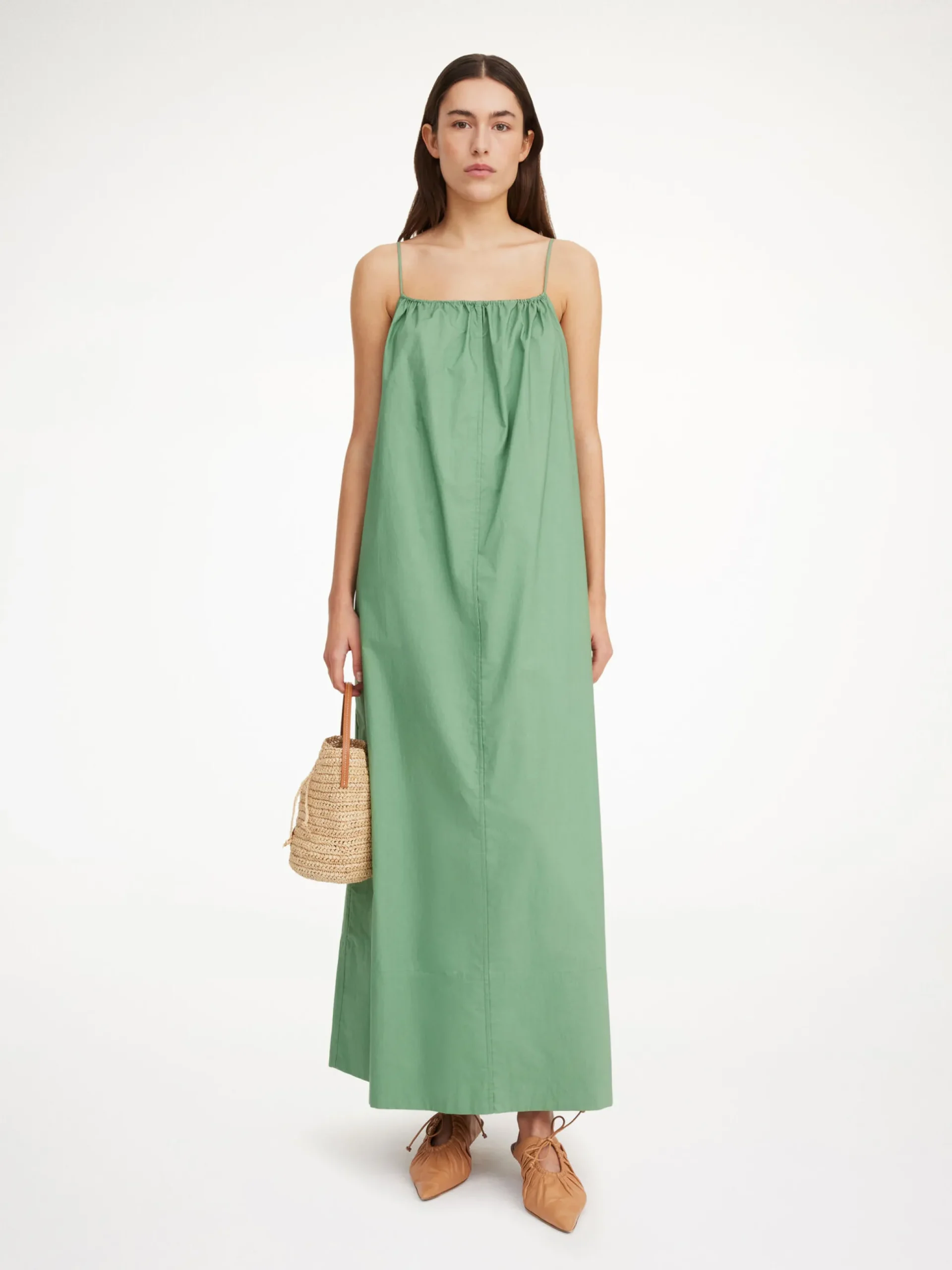 By Malene Birger Dresses^Lanney Organic Cotton Maxi Dress Comfrey