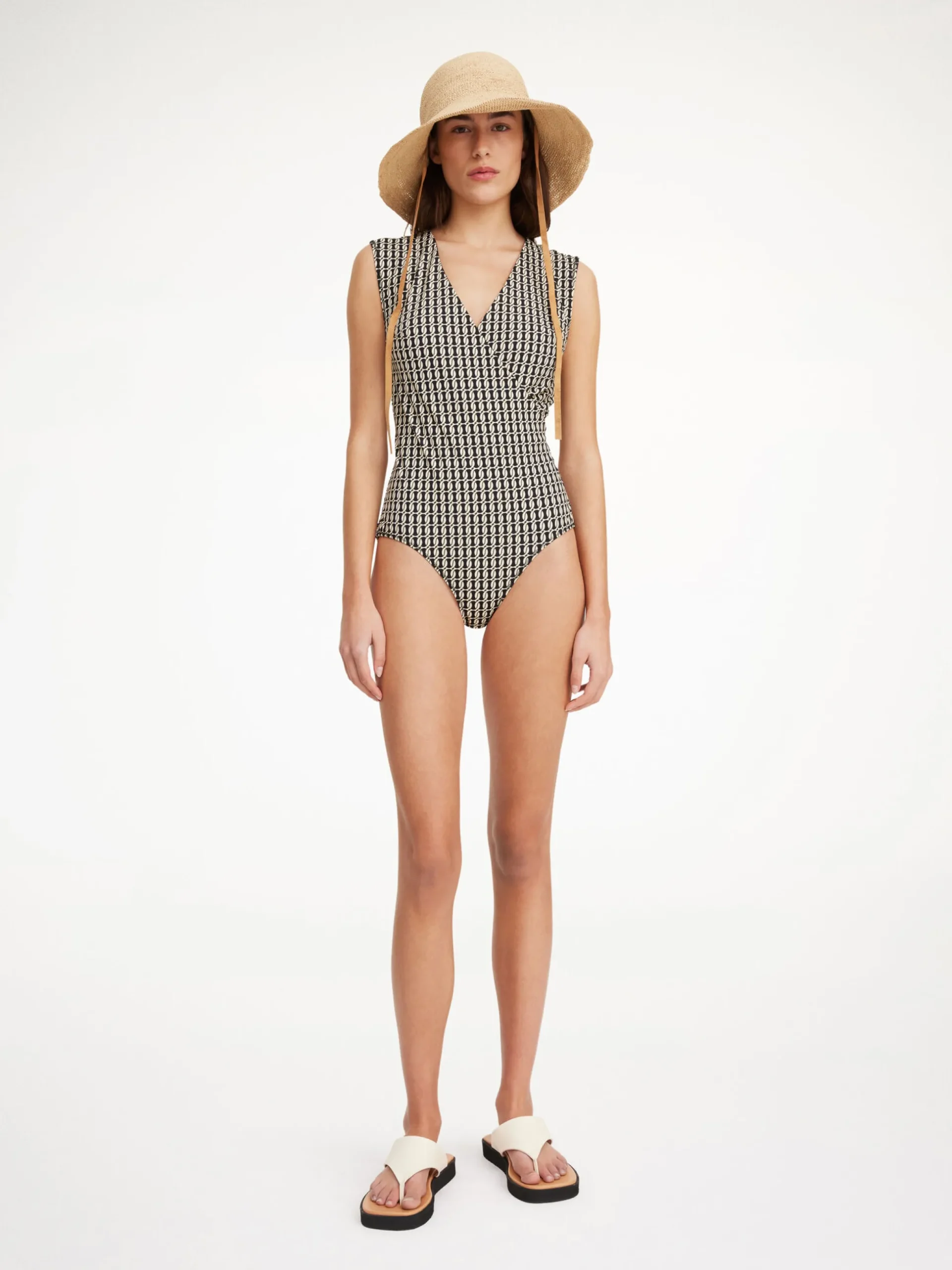 By Malene Birger Swimwear^Lemooria Swimsuit Black monogram