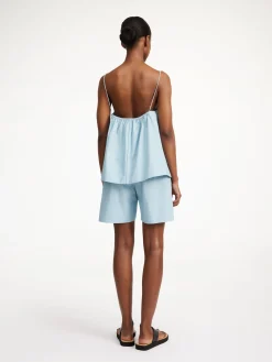 By Malene Birger Shirts & Blouses^Leonnes Organic Cotton Top Hydra Blue