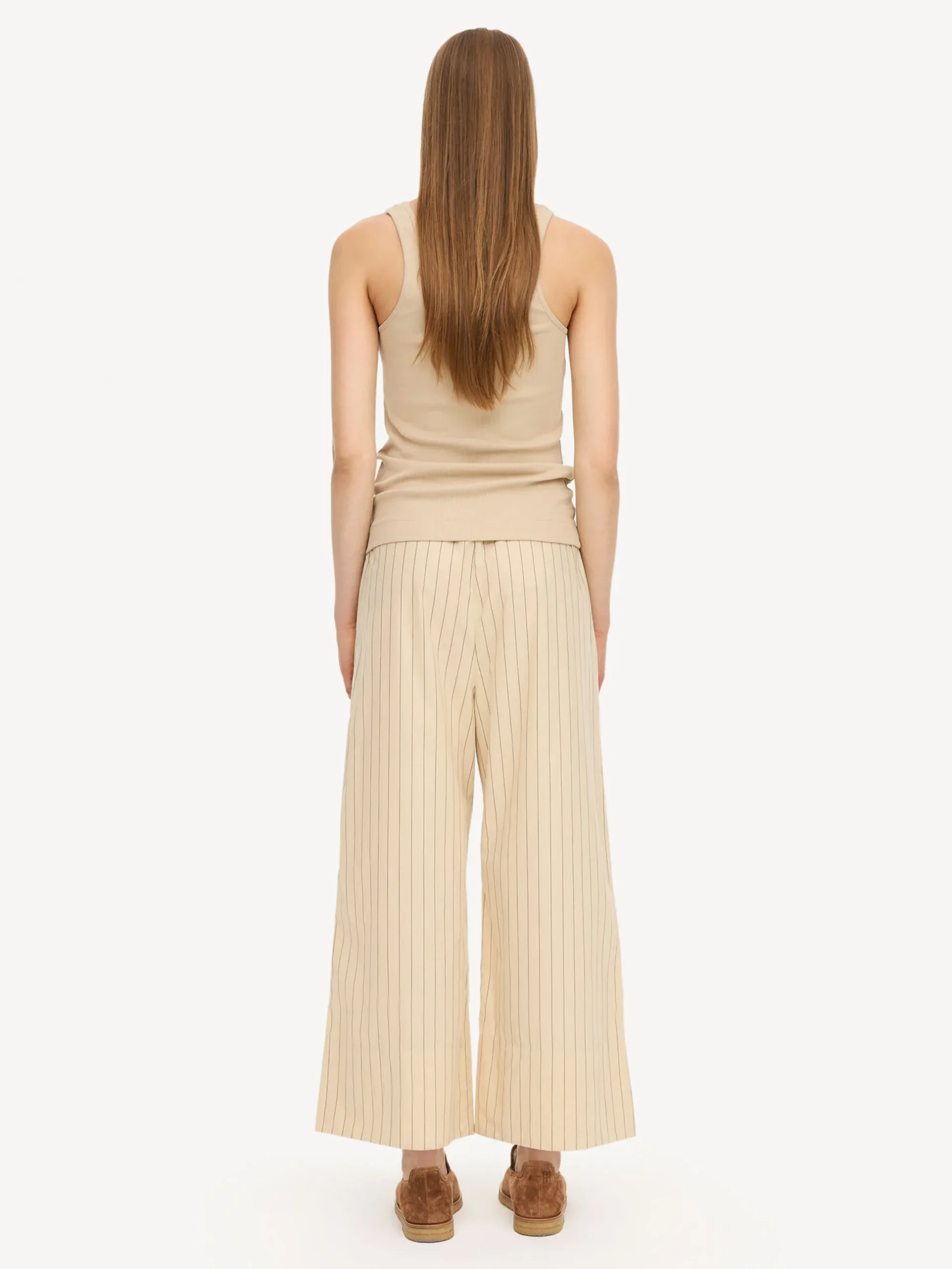 By Malene Birger Trousers^Luisa High-waisted Trousers Pinstripe