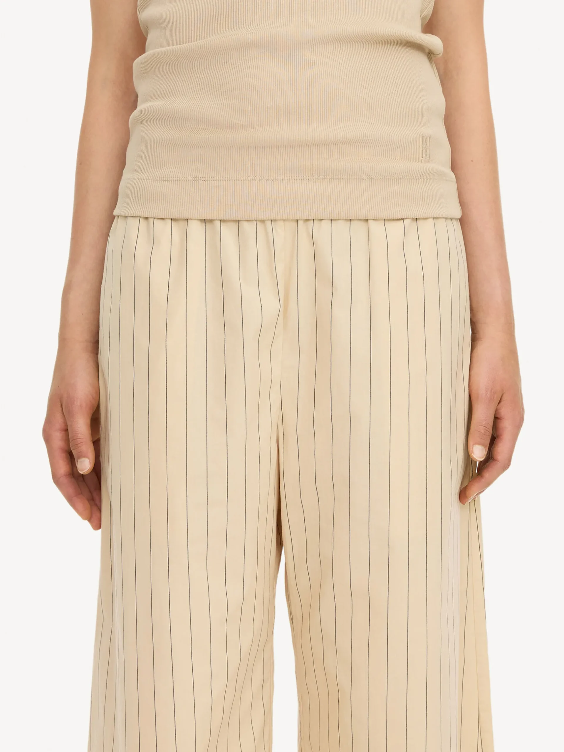 By Malene Birger Trousers^Luisa High-waisted Trousers Pinstripe