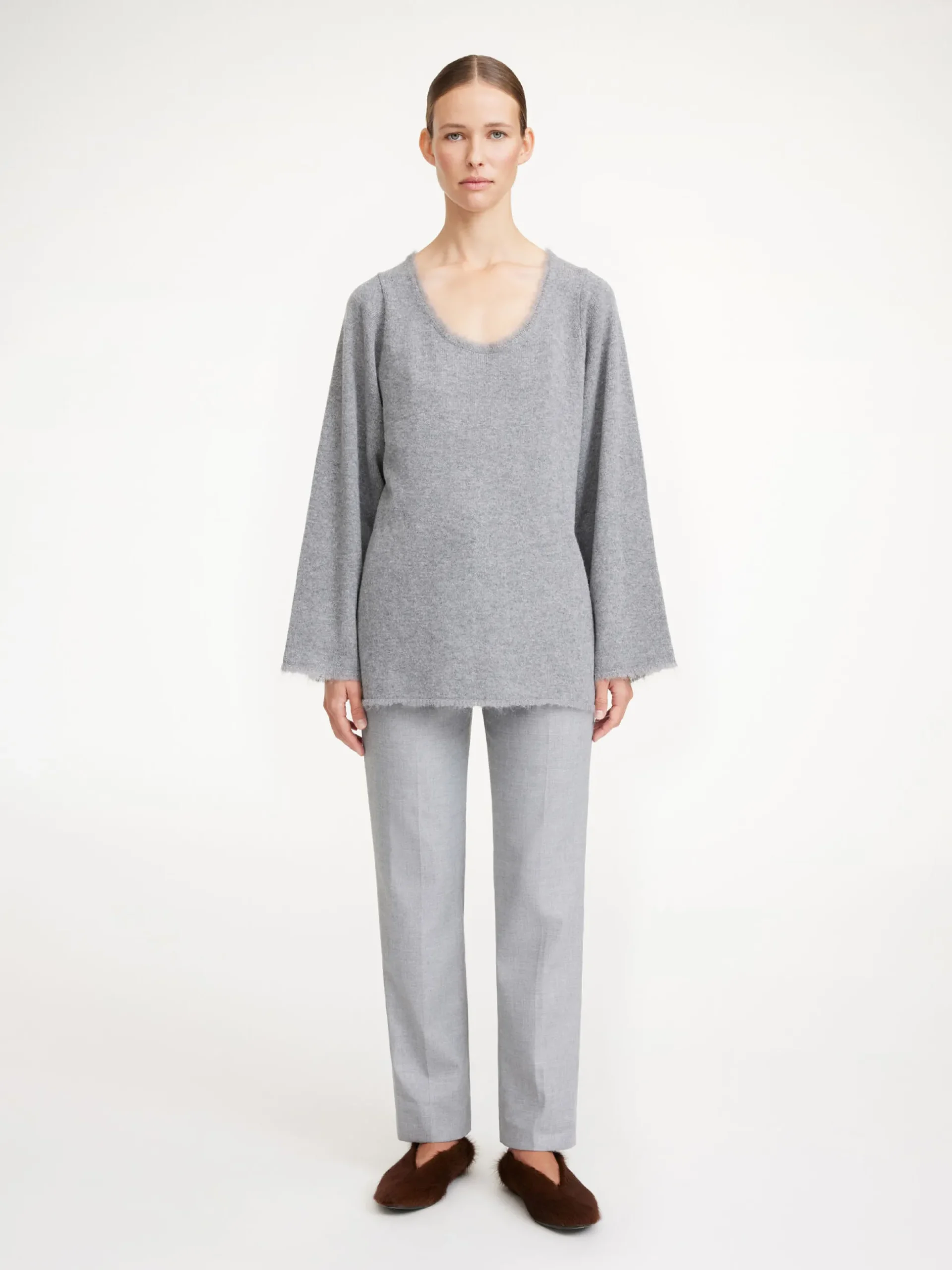 By Malene Birger Knitwear^Luise Sweater Grey Melange