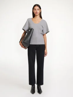By Malene Birger Tops^Lunai T-shirt Grey Melange