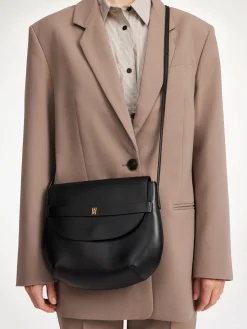 By Malene Birger Bags^Maellon Leather Shoulder Bag Black