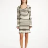 By Malene Birger Knitwear | Dresses^Mailey Midi Dress Black stripe