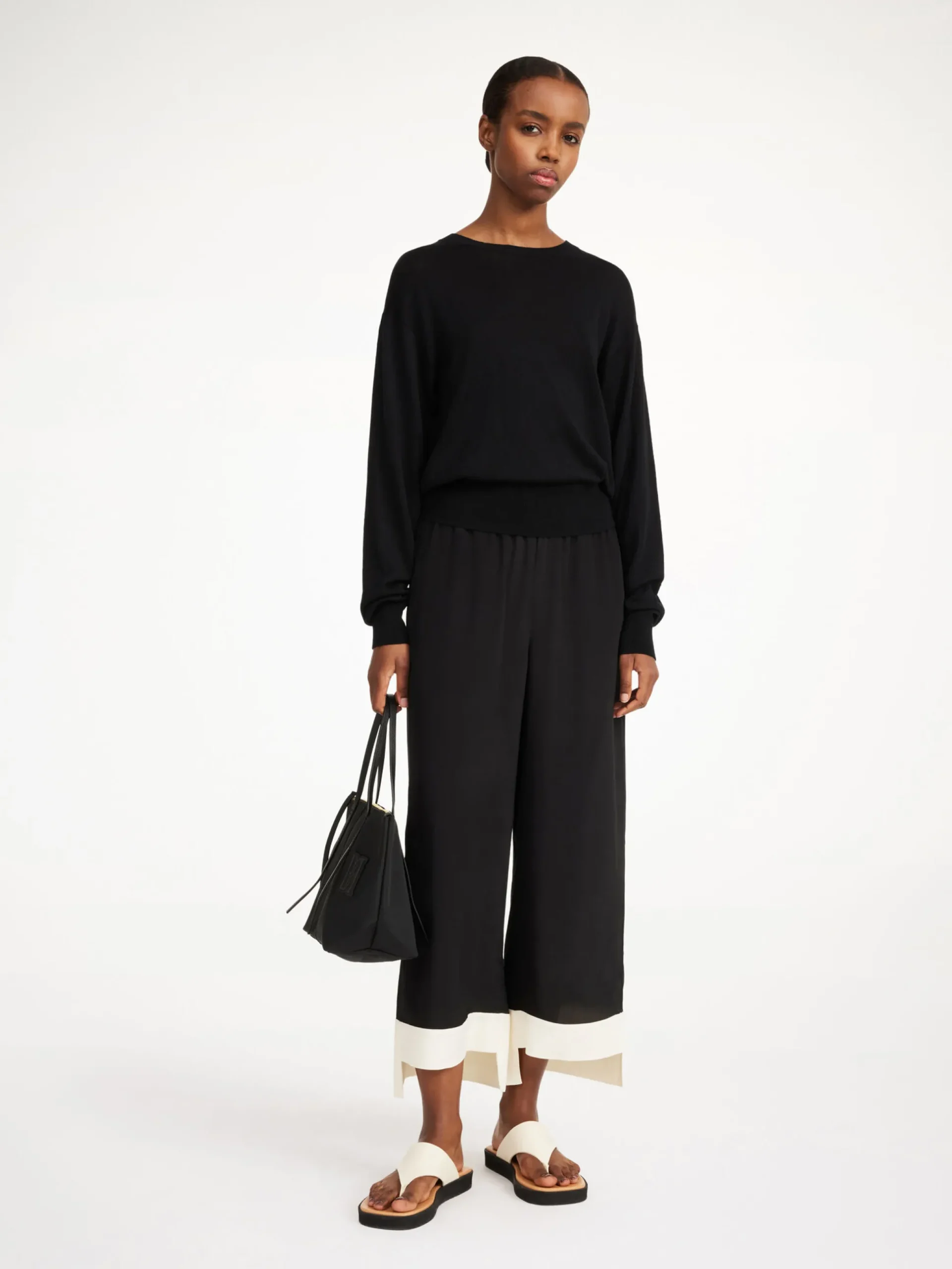 By Malene Birger Knitwear^Mantea Wool-blend Sweater Black