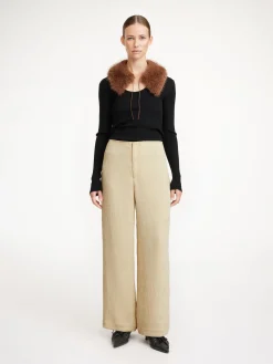 By Malene Birger Trousers^Marchei High-waist Trousers Warm Sand