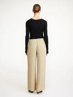 By Malene Birger Trousers^Marchei High-waist Trousers Warm Sand